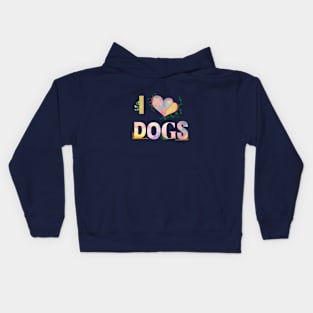 I love dogs - watercolor style Kids Hoodie